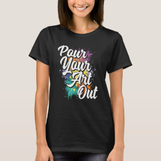 色を塗るペイント絵画画家アーティストカラフル Tシャツ