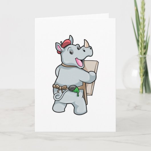 色を塗る絵画のサイ カード (正面)