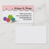 色を変えて下さい-ヤーンの球ビジネス車をかぎ針で編んで下さい 名刺 (正面/裏面)