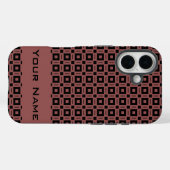 色を変えよう!ファンキーなレトロなスクエアドットパターン Case-Mate iPhoneケース (裏面 (横))