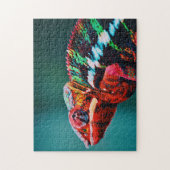 色を変えるレインボーカメレオン爬虫類 ジグソーパズル (縦)