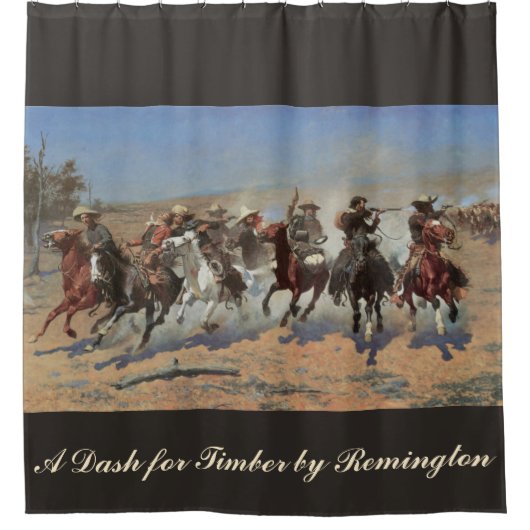 色を変えろ!A Dash for Timber by Remington シャワーカーテン (正面)