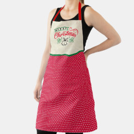 色を変更文字DIYクリスマスエプロンの喜び エプロン