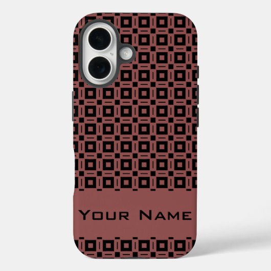 色を変更!ファンキーレトロ正方形ドットパターン Case-Mate iPhoneケース (裏面)