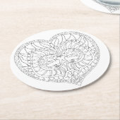 色を私は鳥のコースターを愛する ラウンドペーパーコースター (アングル)