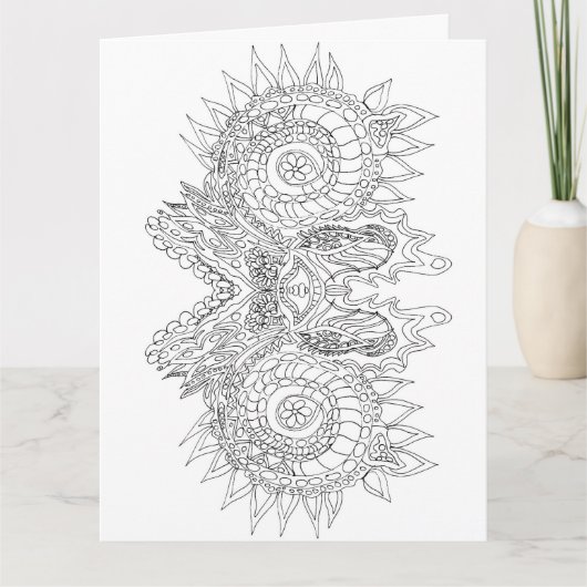 色を自分の抽象芸術を削除するグリーティングカード カード (正面)