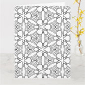 色を自分の抽象芸術を削除するグリーティングカード カード (黄色い花)