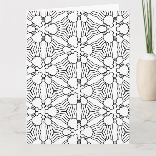 色を自分の抽象芸術を削除するグリーティングカード カード (正面)