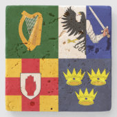 色を表示する – アイルランドの武器 ストーンコースター (正面)