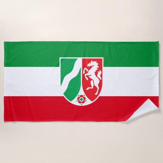 色を表示する – Nordlhein-Westfalen ビーチタオル (正面)