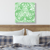 色を選択したケルトの円の鳥パターン キャンバスプリント (インサイチュ (寝室))