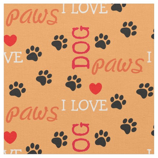 色を選択します。 Pawプリント布 ファブリック (クローズアップ)