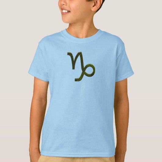 色を選択山羊座〔占星術の〕十二宮図占星術の記号 Tシャツ (正面)