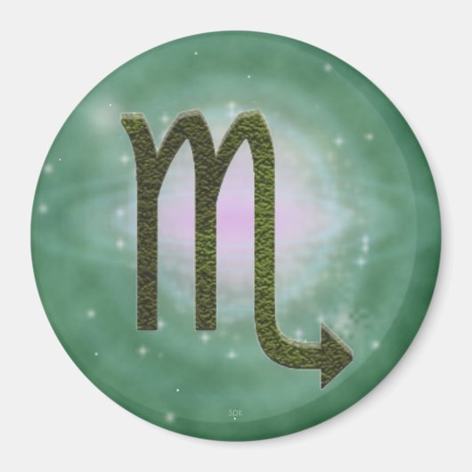 色を選択蠍座〔占星術の〕十二宮図占星術の記号 マグネット (正面)