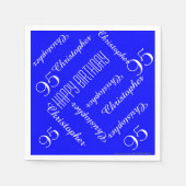 色を選択95th誕生日パーティーの繰り返し名前 スタンダードカクテルナプキン (正面)