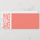 色を選択 – コーラルダマスクの結婚式として表示 招待状 (裏面)