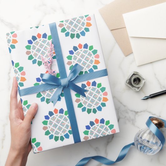 色アートひまわり ラッピングペーパー (ギフト)