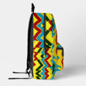 色エレガントの数々のジグザグデザイン プリントバックパック (左)