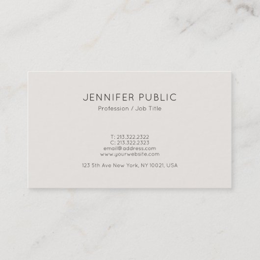 色エレガントクリエイティブデザインプロフェッショナルトレンディー 名刺 (裏面)