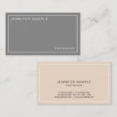 色エレガントプロフェッショナルスタイリッシュデザインモダン 名刺 (正面/裏面)