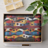 色エレガント付きアフリカの民族パタはっきりしたーン 薄葉紙 (ギフト)