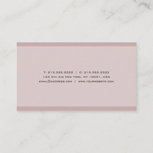 色エレガント調和モダンプロフェッショナル 名刺 (裏面)