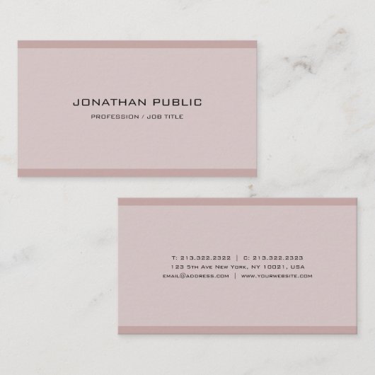 色エレガント調和モダンプロフェッショナル 名刺 (正面/裏面)