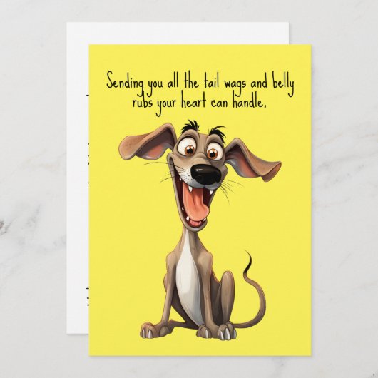 色カスタムと文字、🐶🤪ウィッ熱狂するペット シーズンカード (正面/裏面)