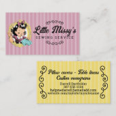 色カスタムのシースレス裁縫女の子の針糸 名刺 (正面/裏面)