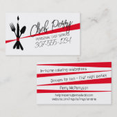 色カスタムのフォークのスプーンのキャンドルボウ 名刺 (正面/裏面)