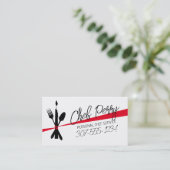 色カスタムのフォークのスプーンのキャンドルボウ 名刺 (スタンド正面)