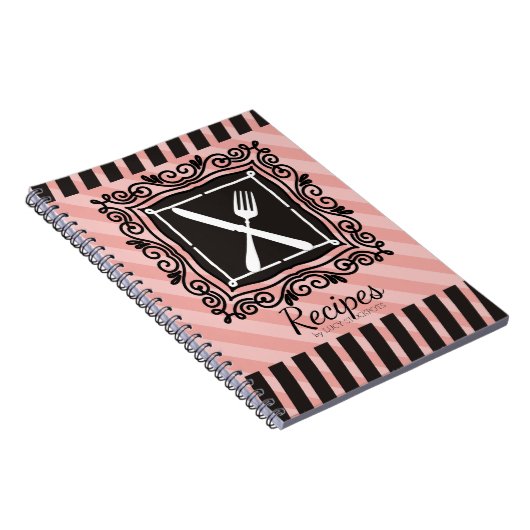色カスタム器エンブレムフランスのシェフケータリング ノートブック (右側)