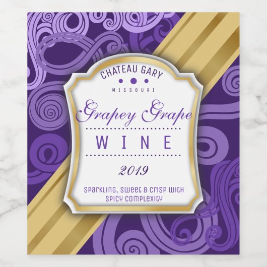 色カスタム抽象芸術の果物の低木サイダー酢 ワインラベル (シングルラベル)