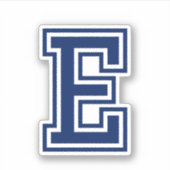 色カスタム文字Eスポーティ大学フォントアルファベット シール (正面)