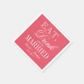 色カスタム背景紙結婚のナプキン スタンダードカクテルナプキン (角)