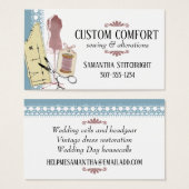 色カスタム裁縫模様ドレスダミーギフトラベル (正面&裏面)