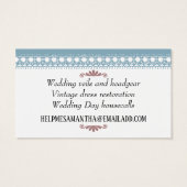 色カスタム裁縫模様ドレスダミーギフトラベル (裏面)