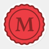 色カスタム質管理シール ラウンドシール (正面)