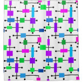 色カッコいい格子 シャワーカーテン (正面)