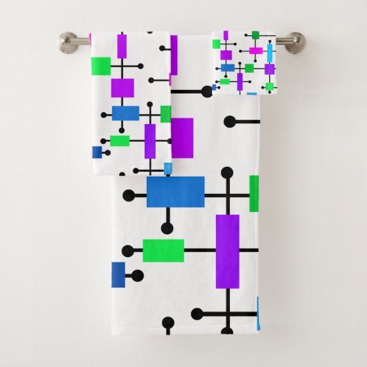 色カッコいい格子 バスタオルセット (インサイチュ)