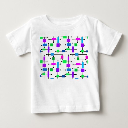 色カッコいい格子 ベビーTシャツ (正面)