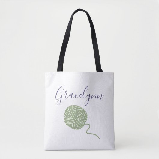 色カッコいい糸ボール弦パターン トートバッグ (正面)