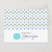 色カッコいい糸ボール紐 ポストカード (正面)