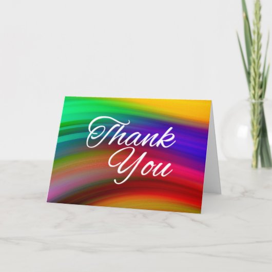 色カラフルありがとう サンキューカード (正面)