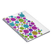 色カラフルのゲストブックのキラキラ色のドット ノートブック (右側)