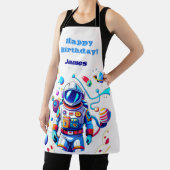 色カラフルの宇宙飛行士とはっきりした宇宙飛行士 エプロン (インサイチュ)