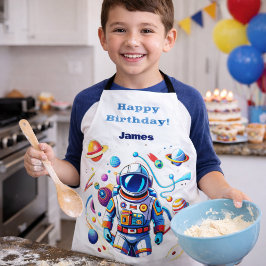 色カラフルの宇宙飛行士とはっきりした宇宙飛行士 エプロン