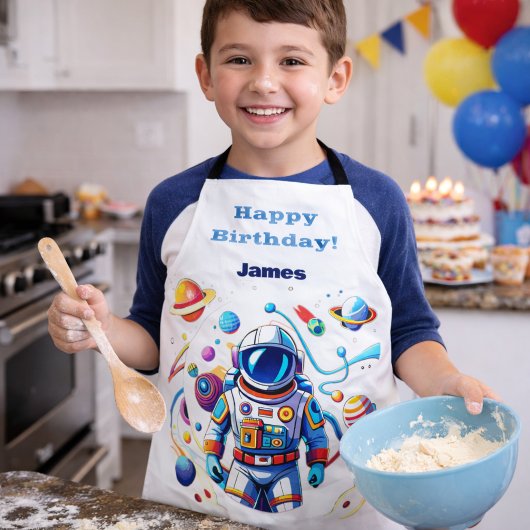 色カラフルの宇宙飛行士とはっきりした宇宙飛行士 エプロン