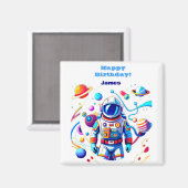 色カラフルの宇宙飛行士とはっきりした宇宙飛行士 マグネット (正面/裏面)