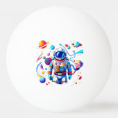 色カラフルの宇宙飛行士とはっきりした宇宙飛行士 卓球ボール (裏面)